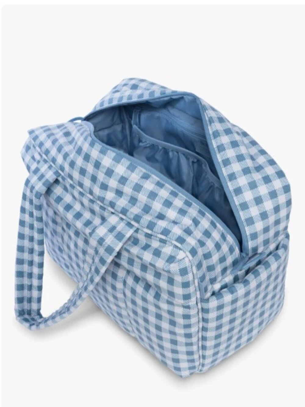 Calpak Luka Duffel French Blue Gingham - Picture 3 of 14